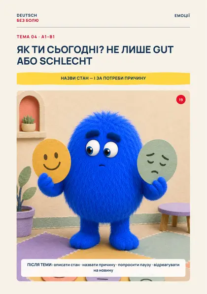 «Німецька для життя», сторінка 19 — Як ти сьогодні? Не лише gut або schlecht
