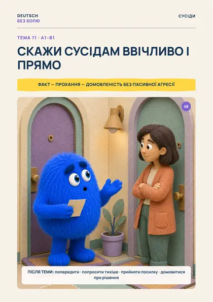 «Німецька для життя», сторінка 48 — Скажи сусідам ввічливо і прямо