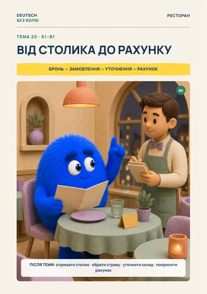 «Німецька для життя», сторінка 86 — Від столика до рахунку